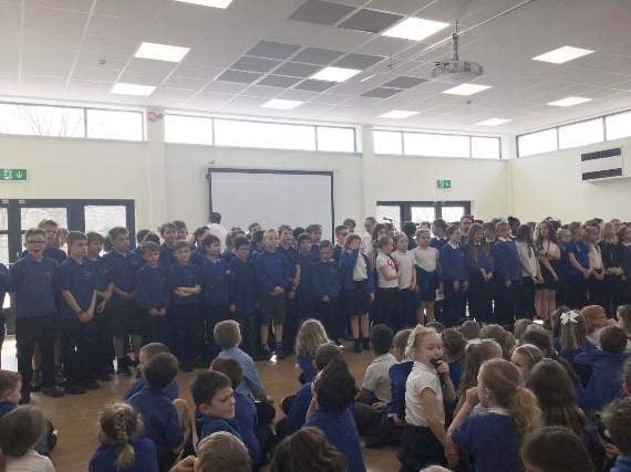 The concert finale was performed by the Landscore singers who sang a lively medley of James Bond themes. Photo by Owain Hadden