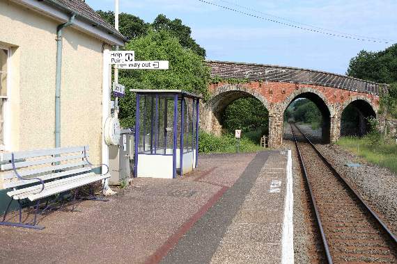 Lapford Railway Station, where a woman was taken from a train on Sunday after sustaining a self-harm injury. AQ 1945
