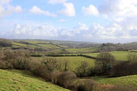 The idyllic rural setting of Poughill near Crediton. AQ 9238