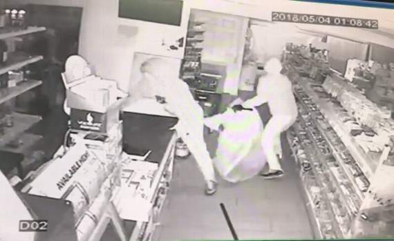 An image of the Tedburn Village Stores intruders from the Stores CCTV.