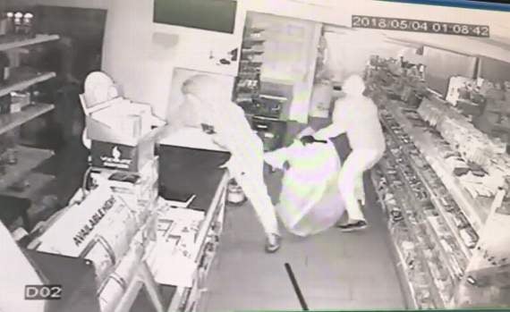 An image of the Tedburn Village Stores intruders from the Stores CCTV.