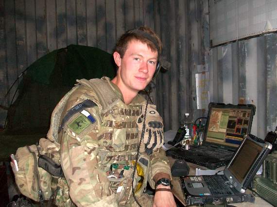 The award is given in memory of Lance Corporal Jamie Fleming, pictured while serving in Afghanistan.
