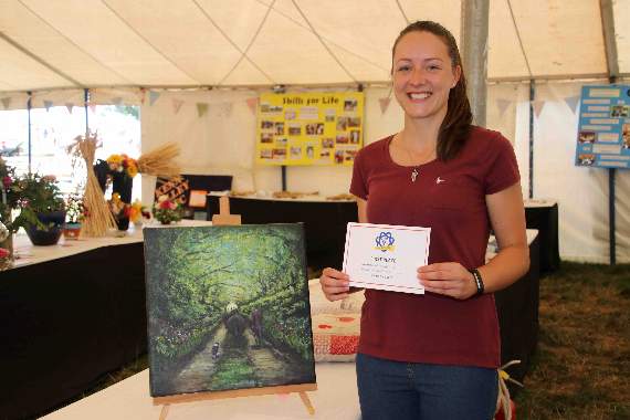 Laura Grist from Cheriton and Tedburn YFC was a first prizewinner with her painting. AQ 4346