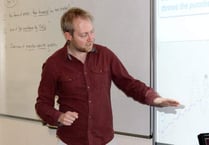Sixth form students at QE School in Crediton enjoyed talk about climate change