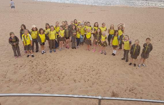 The girls on the beach at Exmouth.