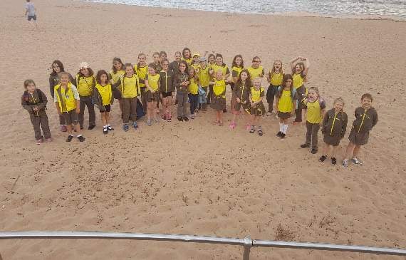 The girls on the beach at Exmouth.