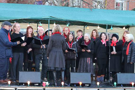 Sandford Singers on stage during their performance. AQ 5976