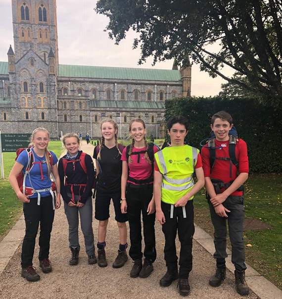 The Sea Moor Explore year 11 team which completed the Abbots Way Walk Challenge.