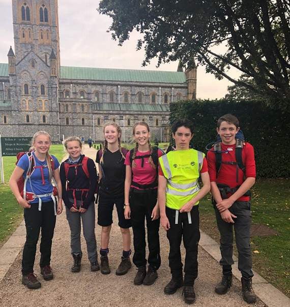 The Sea Moor Explore year 11 team which completed the Abbots Way Walk Challenge.