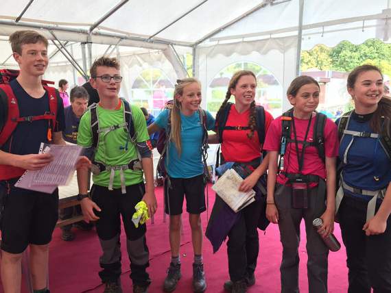 The Chulmleigh Community College team which completed the Abbots Way Walk Challenge.