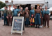 Cast of Anglo-German World War One show appeared at Crediton Farmers’ Market