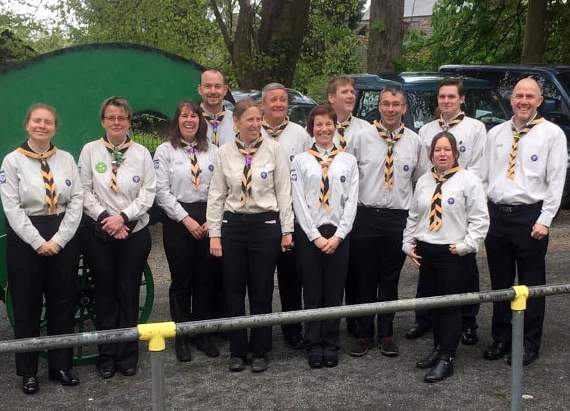 Most of the current team leadership of First Crediton Scout Group.