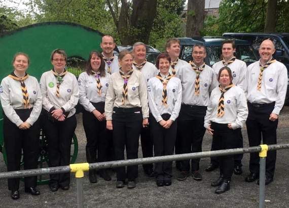 Most of the current team leadership of First Crediton Scout Group.