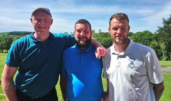 Ian Moore, Dan Hudson and Paul Prouse, winners of the Ted Brown Challenge Trophy.