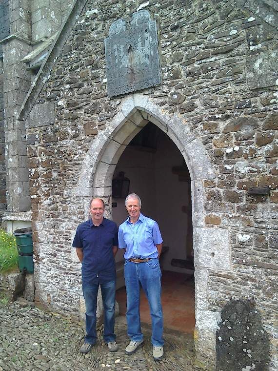 Graham Stokes and Danny Semorad, churchwardens, look forward to welcoming visitors to the Flower Festival at St James’ Church, Bondleigh, from September 14 to 16.