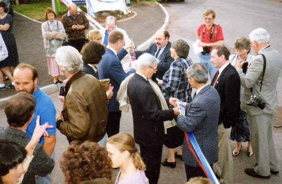 At the opening of Avranches Avenue in Crediton on September 12, 1992.