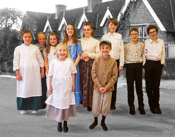 Some of the children taking part in ‘The Men Who Marched Away’ Kirton 1914-19. Photos: Mike Palmer.
