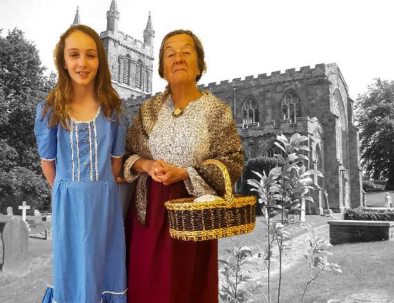 Two of the members of the cast of ‘The Men Who Marched Away’ Kirton 1914-19, which will be performed at Crediton Parish Church.