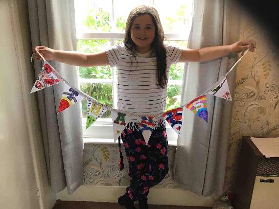Izzy's bunting ready to hang.