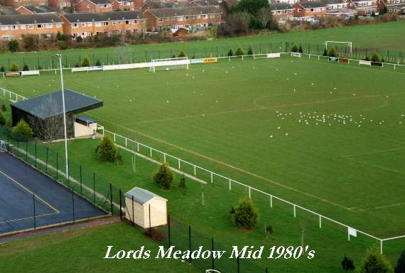The Lords Meadow pitch in the mid 1980's.