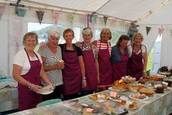 Members of Tedburn St Mary WI who were in the refreshments tent. SR 2307