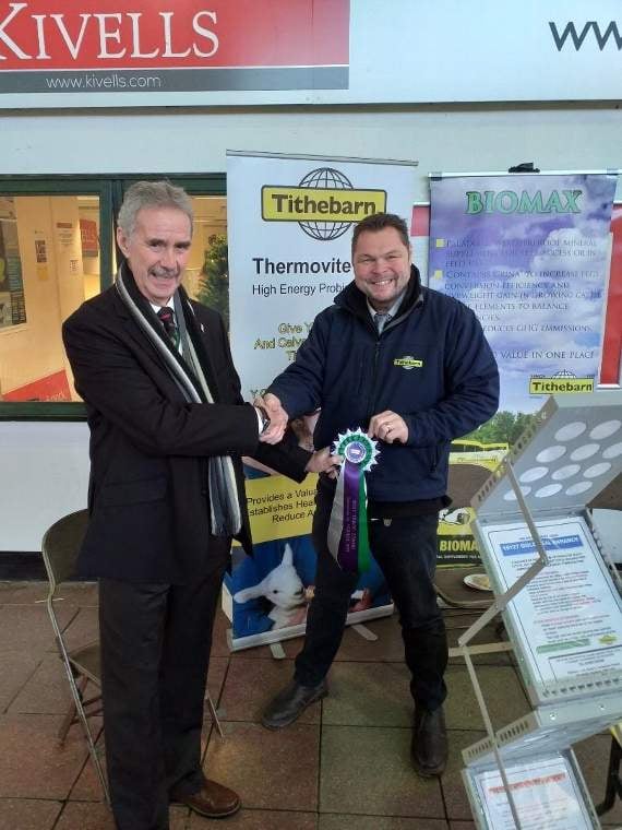 David Yeandle and Peter Holland, the Lord Mayor of Exeter, at the Livestock Centre in Exeter.
