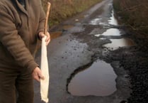 Potholes near Colebrooke a ‘disgrace’ says Crediton man