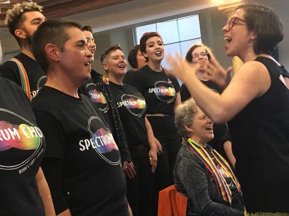 Spectrum Choir during a performance at CREDSING 2019.