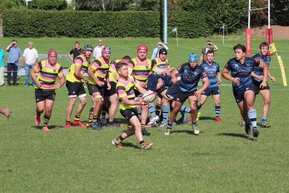 North Tawton in possession during the Topsham game.