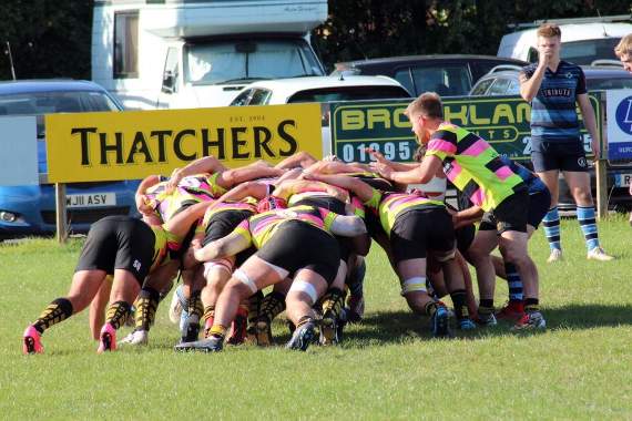A scrum down between North Tawton and Topsham.