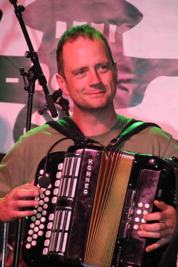 Musician Mark Bazeley on stage at last year’s Dartmoor Folk Festival.