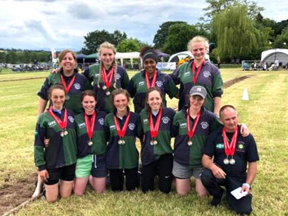 The Haldon Ladies with their medals.