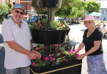 Bert and Margaret thanked for caring for town flower beds and tubs