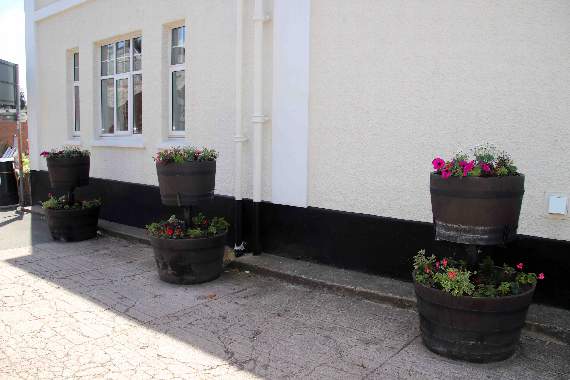 The three new filled tubs near Hillbrow Residential Home. AQ 1437