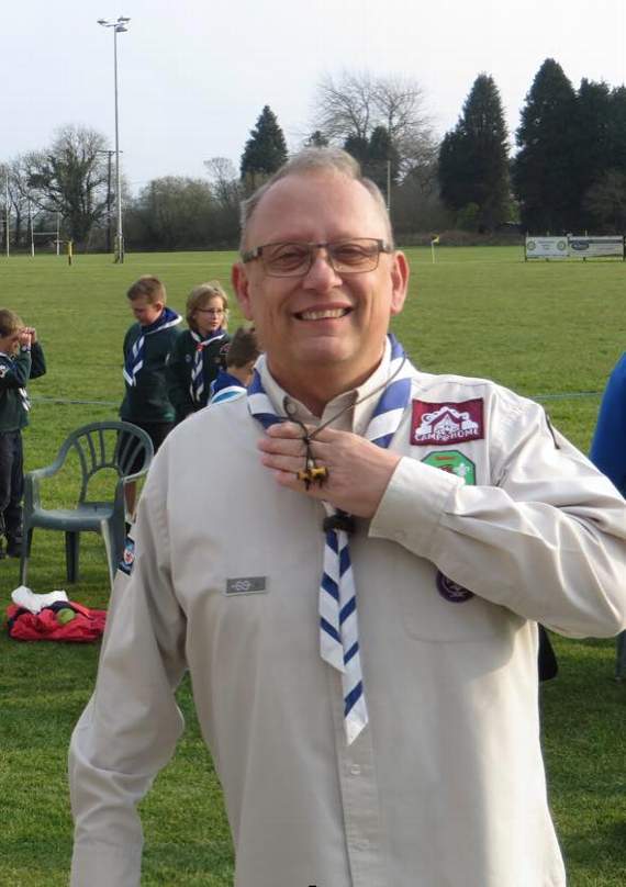 GSL Phil Roberts with the Wood Beads he received from George Davey. 1435