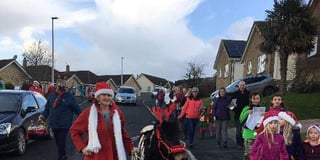 Patch the pony took festive cheer to Tedburn St Mary and Pathfinder