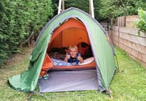 Crediton Scouts group camp took place in own gardens