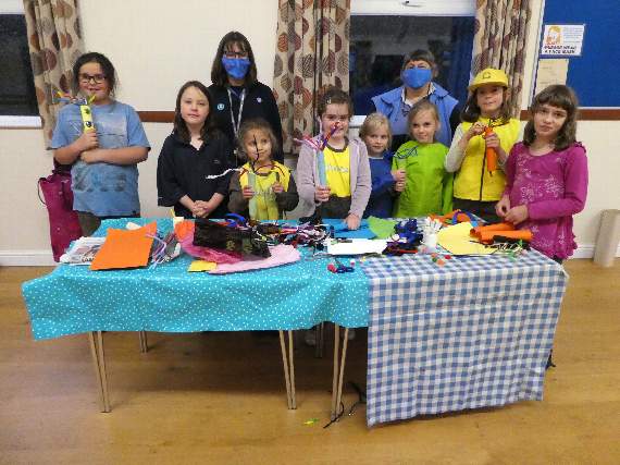 Cheriton Fitzpaine Brownies with their ‘Fireworks’.