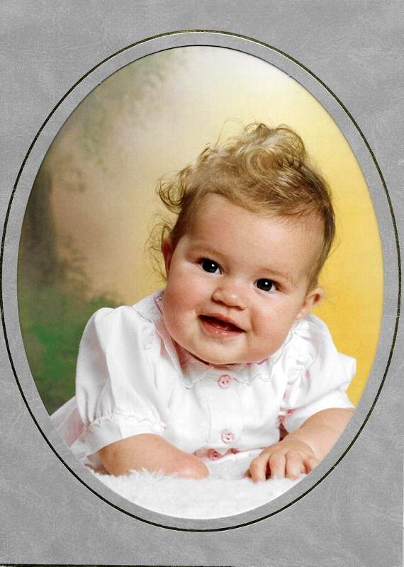Nicola as a baby.