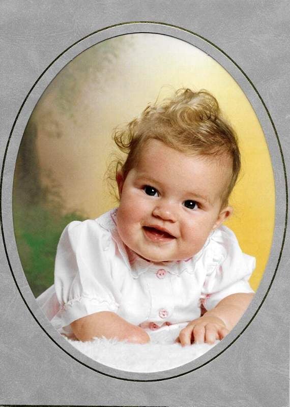 Nicola as a baby.