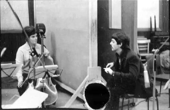 Joy working with Paul McCartney recording his music to the film, “The Family Way” (not at Abbey Road). Photo: Duffy