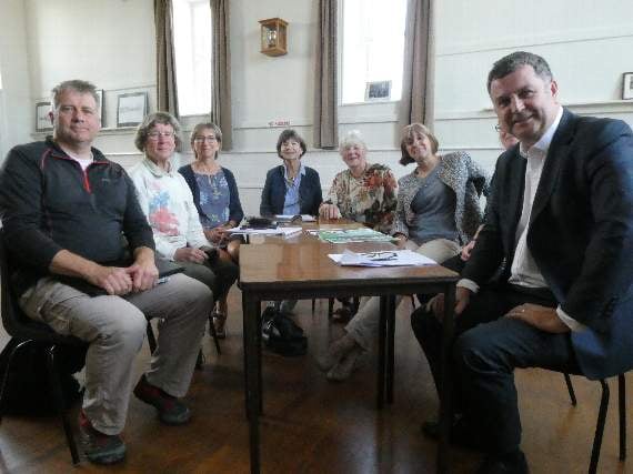Mel meeting with local climate change activists from across the constituency at Whiddon Down in the autumn.