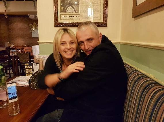 Patrick Rice with his partner Michele.