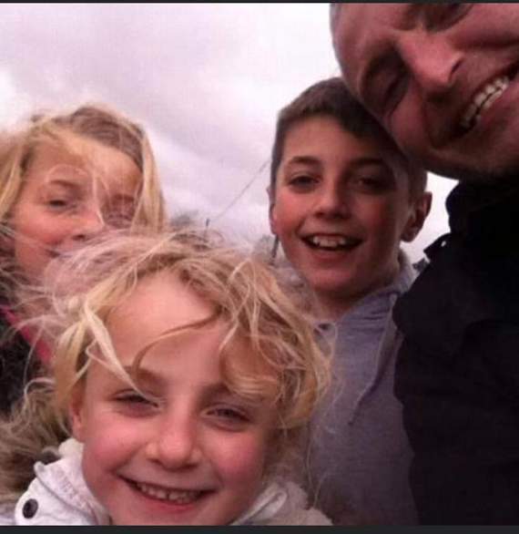 Patrick Rice and his children.