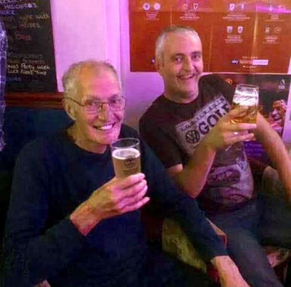 Patrick Rice and his father, Gordon in happier times.