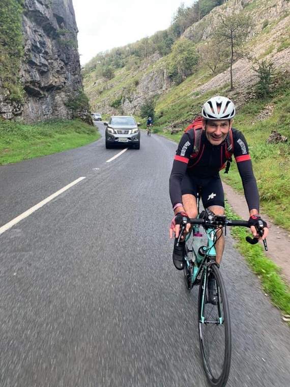 Dr Jason Clunie on one of the many hills.