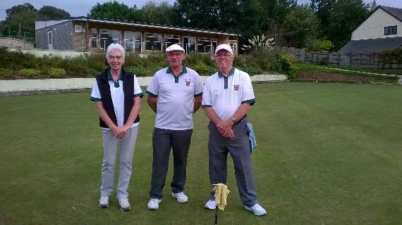 Triple winners were, left to right, Jane Beresford Smith, Rick Ball and Gordon Denham.