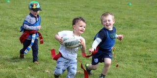 Youngsters enjoy rugby-related games sessions at North Tawton RFC
