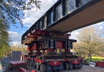New railway bridge installed at Penstone near Crediton with ease
