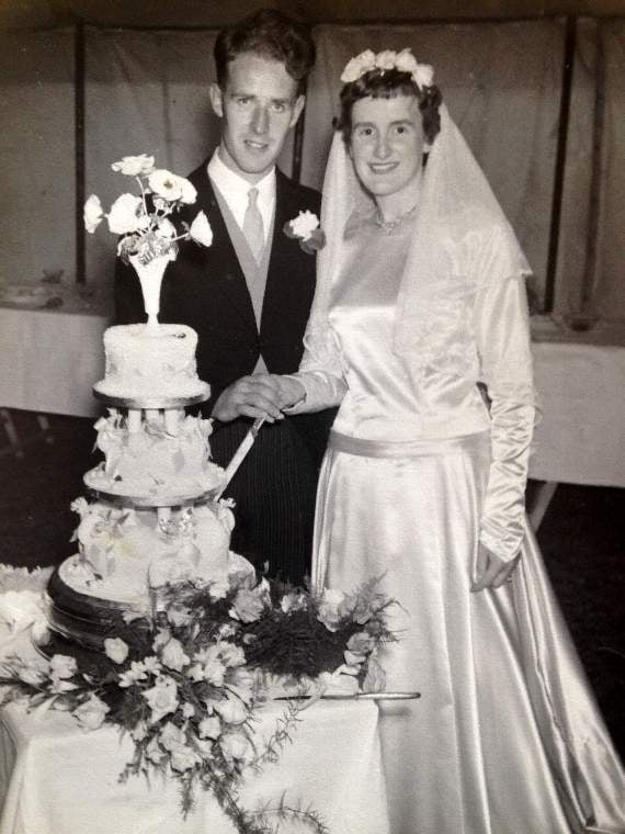 Eleanor and David Nuthall on their wedding day.
